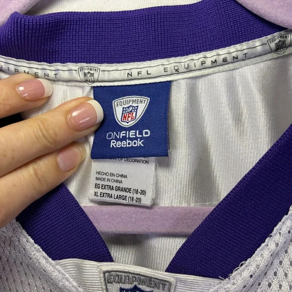 Percy Harvin #12 Minnesota Vikings Jersey Reebok Youth XLarge White NFL